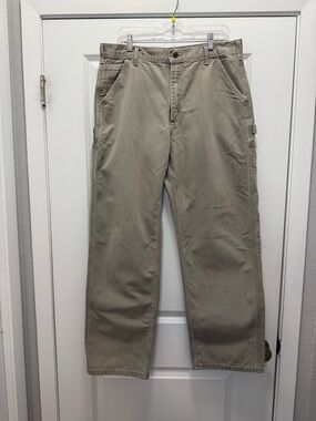 Carhartt Carpenter Pants B11 Desert Ta Dungaree Duck Canvas